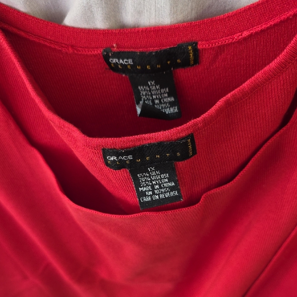 Grace…Chic Red Women's Cardigan with matching shell - 2 pieces.